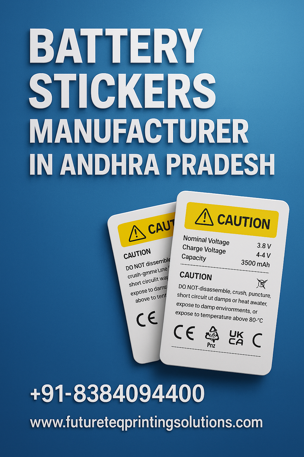 Battery Stickers Printing Andhra Pradesh